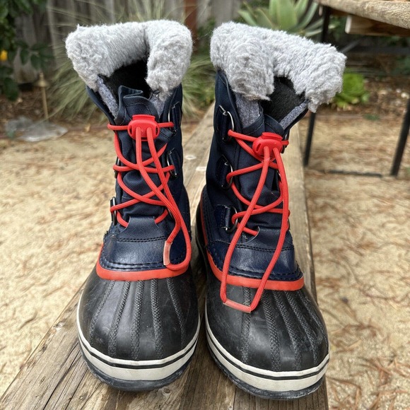 Sorel Other - Sorel Youth Yoot Pac Nylon Waterproof Insulated Snow Boots Navy Size Big Kid's 6